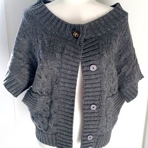 Tory Burch short sleeve button down sweater